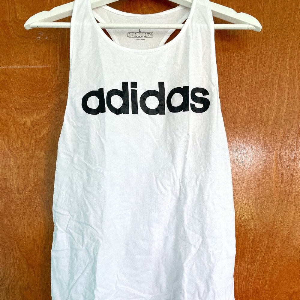 Adidas White Workout Tank Top